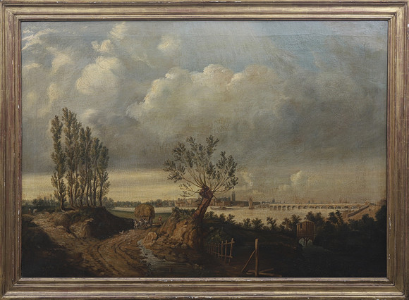 E. DE UMARÁN (WORK CIRCA 1850). Vy över Bordeaux.