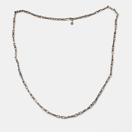 THERESIA HVORSLEV. Collier, "Niagara", sterling silver, berlock med emalj, Silverknappen T. Hvorslev AB, Lidkö på auktion hos Stockholms Auktionsverk Sickla