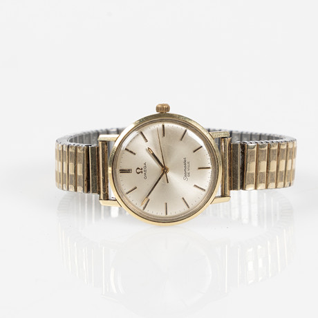 OMEGA, Seamaster, De Ville, armbandsur, 34,5 mm, guld på stål, ca 1969. på auktion hos Stockholms Auktionsverk Helsingborg