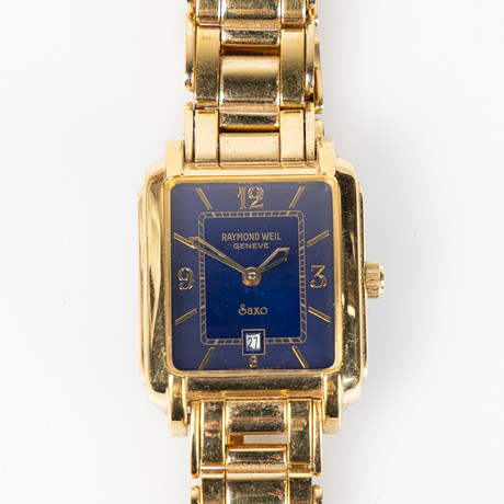 RAYMOND WEIL, Tank model, wristwatch, 18k gold plated, quartz