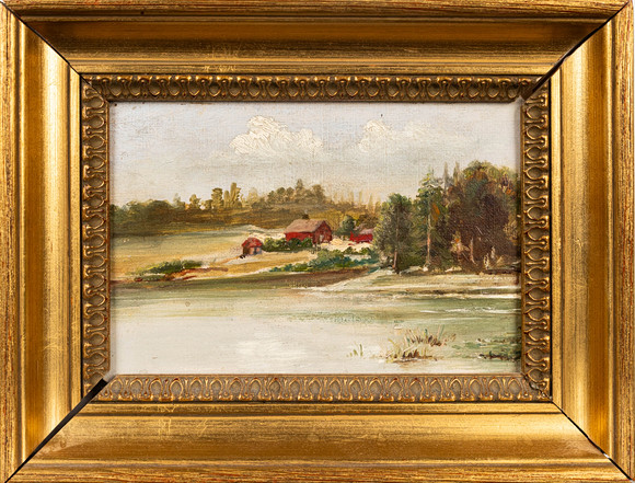 ALLAN NORBLAD. Olja på pannå, Daterad: år 1891, Signerad. på auktion hos Norrlands Auktionsverk