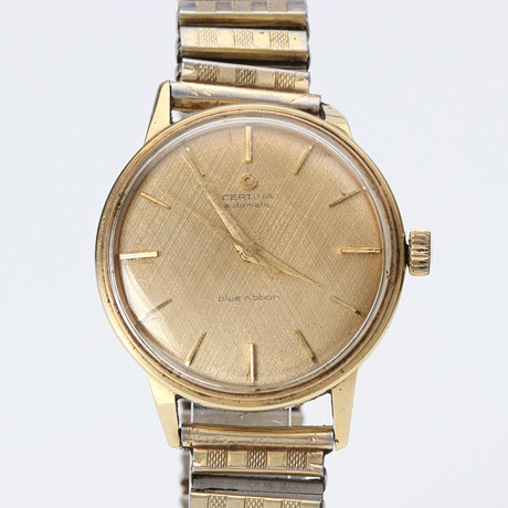 CERTINA BLUE RIBBON, ARMBANDSUR. Boett i 14k guld, automatisk.