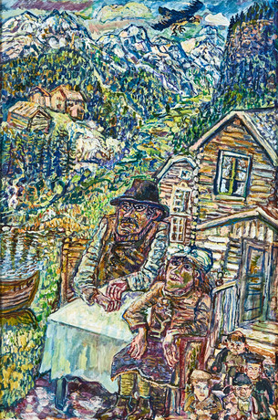 OLLE NORDBERG (1905-1986). Funäsdalen, olja på duk. på auktion hos Stockholms Auktionsverk Magasin 5