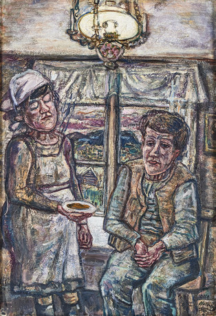 OLLE NORDBERG (1905-1986). "Middag", olja på duk. på auktion hos Stockholms Auktionsverk Magasin 5