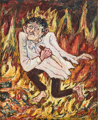 OLLE NORDBERG (1905-1986). Mansfigur, olja på pannå. på auktion hos Stockholms Auktionsverk Magasin 5