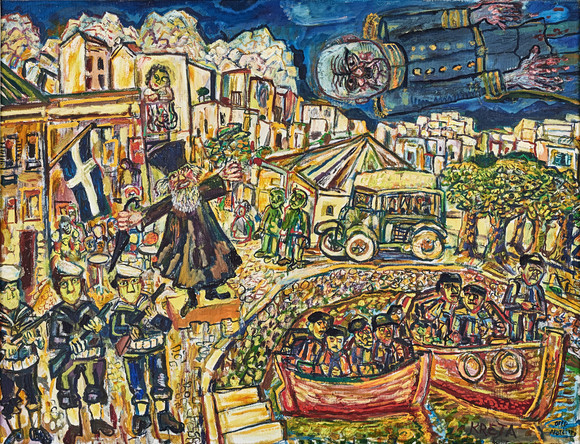 OLLE NORDBERG (1905-1986). "Kreta", olja på duk. på auktion hos Stockholms Auktionsverk Magasin 5