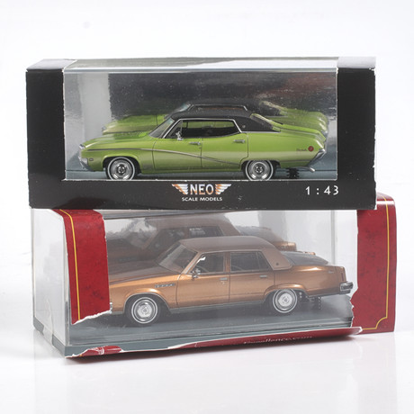 MODEL CAR, metal/resin, Buick Riviera GS, NEO Models, 1:43 scale