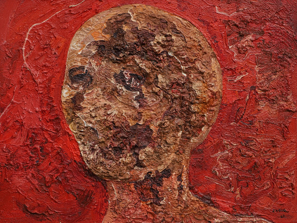 JACQUES ZADIG. Olja på duk, impasto, "Napalm", signerad och daterad 69. på auktion hos Ekenbergs Auktioner