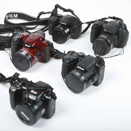 KAMEROR, 5 stycken, Niko, Canon samt Fujifilm Finepix.