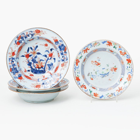 BÄRSKÅLAR, 4 stycken, porslin, Kina, 1700/1800-tal.