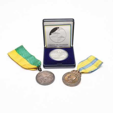 MYNT samt MEDALJER, 3 delar.