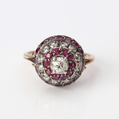 DIAMANT & RUBINRING 18K. på auktion hos Skånes Auktionsverk