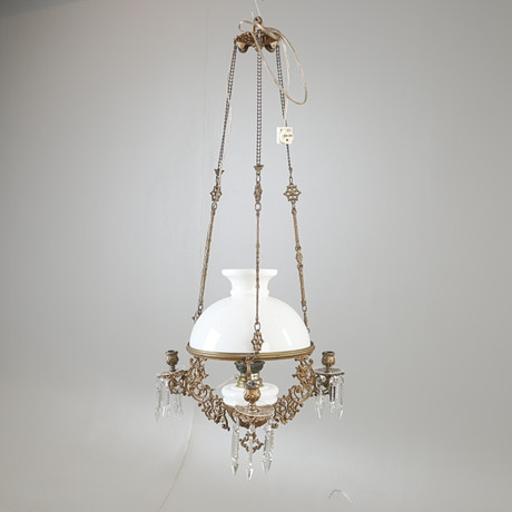 TAKFOTOGENLAMPA, glas och metall, 1900-tal. på auktion hos Helsingborgs Auktionskammare