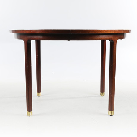 OLE WANSCHER. Matbord i mahogny med utdrag, 1960-tal (4).