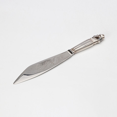 GEORG JENSEN, TÅRTKNIV. Silver. "Konge".