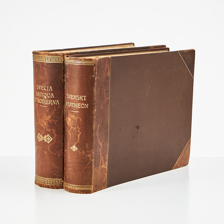 "SVENSKT PANTHEON", Wahlström & Widstrand, Stockholm 1906, "SUECIA ANTIQVA ET HODIERNA", Wahlström & Widstrand på auktion hos Stockholms Auktionsverk Magasin 5