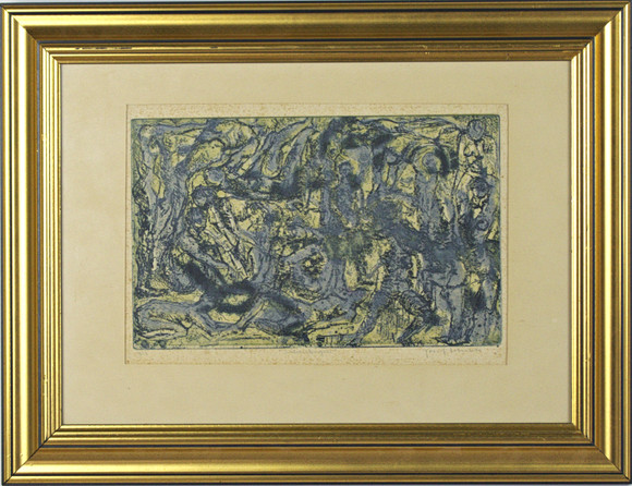 JOSEF SCHIBLI. Etsning 4/12, "Silverskogen", signerad. på auktion hos Höganäs Auktionsverk