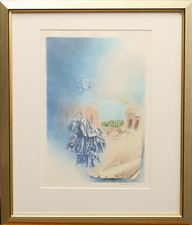 MAGNUS KROOK. Färglitografi, komposition, numrerad, 171/250 signerad, daterad 89. på auktion hos Limhamns Auktionsbyrå