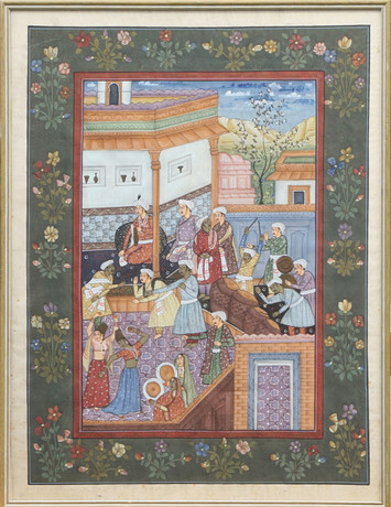AKVARELL, sannolikt Indien. på auktion hos Kalmar Auktionsverk