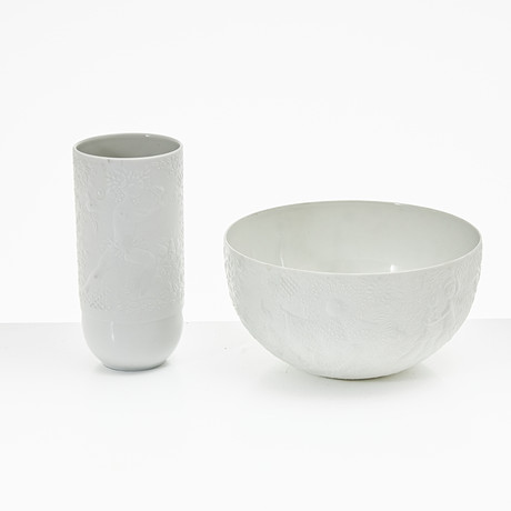 BJÖRN WIINBLAD. Skål, vas, "Die Zauberflöte", porslin, Rosenthal. på auktion hos Stockholms Auktionsverk Magasin 5