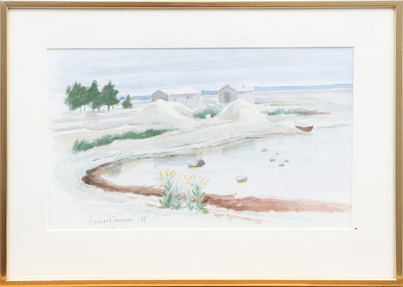 LENNART JANSSON. AKVARELL, signerad, 1987. på auktion hos Kalmar Auktionsverk