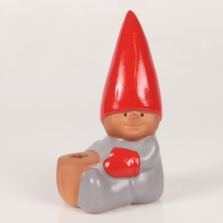 LISA LARSON. Ljusstake/figurin, tomte, stengods, Lisa Larson Design.