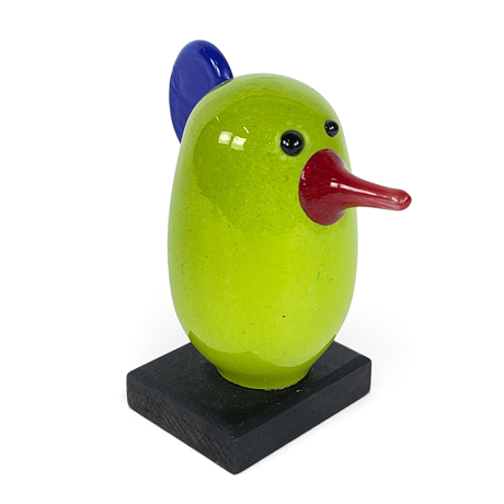 EVA-LENA MARTINSSON, skulptur, glas, fågel, Skruf, etikettmärkt. på auktion hos Roslagens Auktionsverk