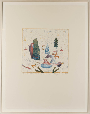 HELMTRUD NYSTRÖM. Etsning, Nr 45/125, Signerad. på auktion hos Norrlands Auktionsverk
