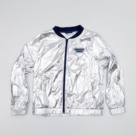 JACKA, "Dancing Queen Disco Bomber", silver, ABBA, the Museum, strl. L. på auktion hos Auktionshuset Kolonn