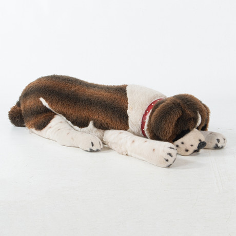 STEIFF, STOR SANKT BERNHARDSHUND, BUTIKSDISPLAY, TYSKLAND. på auktion hos Laholms Auktionskammare