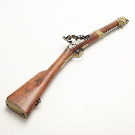 PISTOLKARBIN med flintlås, svensk, m/1802-07. på auktion hos Crafoord Auktioner Malmö