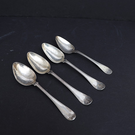 MATSKEDAR, silver, gammal fransk, 1800-tal, L Grubb, sundberg, med flera.