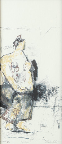 LISBETH CEDWALL. "Madonna", färglitografi, signerad. på auktion hos Helsingborgs Auktionskammare