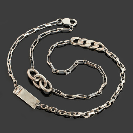EFVA ATTLING. Halsband, sterlingsilver, ankar-länk samt pansar-länk, original etui medföljer. på auktion hos Crafoord Auktioner Stockholm