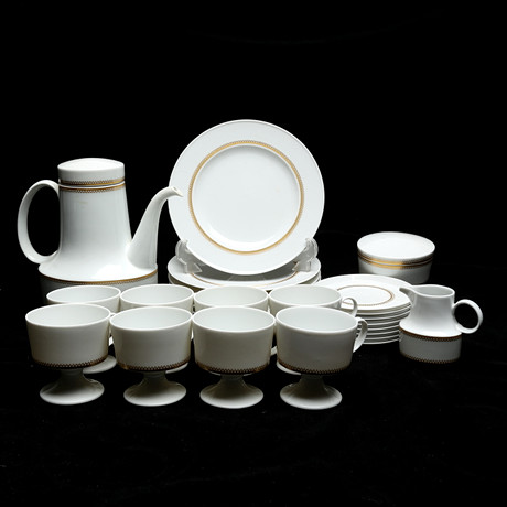 KAFFESERVIS, 19 delar, porslin, Rosenthal. på auktion hos Kalmar Auktionsverk