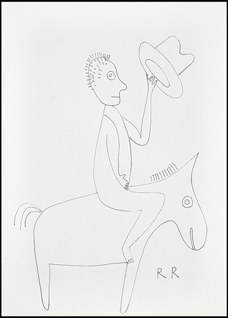 ROGER RISBERG (Sverige, Göteborg, 1956-2011). Barbacka, monogramsignerad RR, tuschteckning. på auktion hos Crafoord Auktioner Stockholm