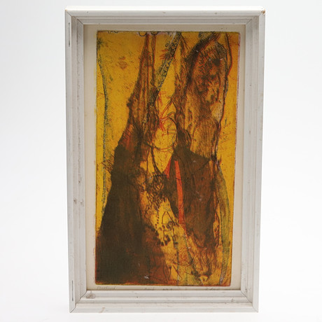 FÄRGLITOGRAFI, "Bark", provtryck, 1967, signerad, E. Alex, oidentifierad konstnär. på auktion hos Örebro Stadsauktioner