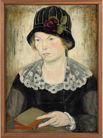 HUGO GEHLIN (1889-1953). Porträtt av konstnärens hustru. Oljemålning på duk. Signerad samt daterad 1918 (uppe på auktion hos Stockholms Auktionsverk Helsingborg