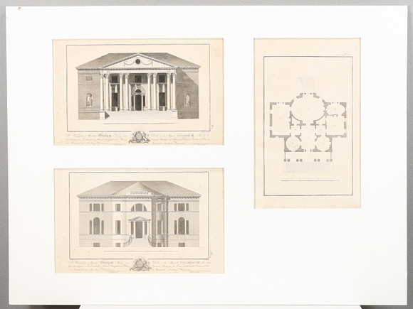 CHRISTIAN LUDWIG STIEGLITZ. 3 Planscher, Nr 50, 51 & 52 från "Zeichnungen aus der schönen Baukunst", Leipzig 1 på auktion hos Karlstad Hammarö Auktionsverk