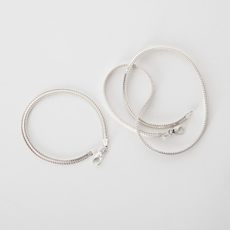 SMYCKESET, 2 delar, Sterlingsilver, Balestra, Italien. på auktion hos Auktionsverket Engelholm