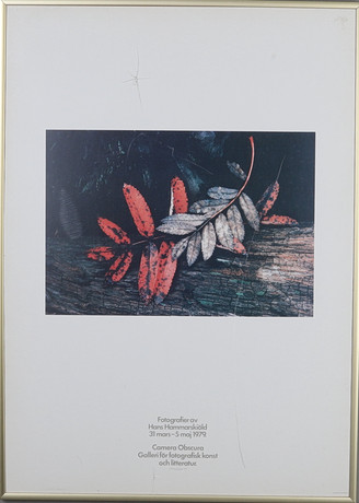 UTSTÄLLNINGSAFFISCH, Fotografier av Hans Hammarskiöld 31 mars-5 maj 1979, Camera Obscura Galleri för fotografi på auktion hos Gomér & Andersson Norrköping
