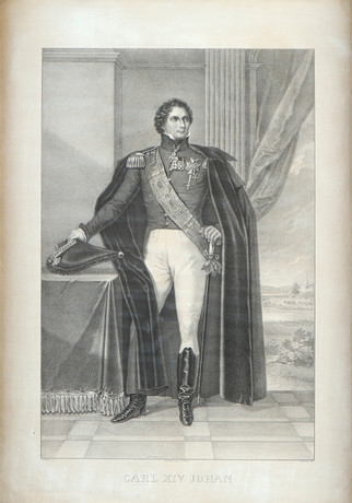 FREDRIK WESTIN. EFTER. Litografi. Karl XIV Johan. på auktion hos Skånes Auktionsverk