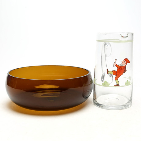 JULKANNA och SKÅL, glas. på auktion hos Kalmar Auktionsverk