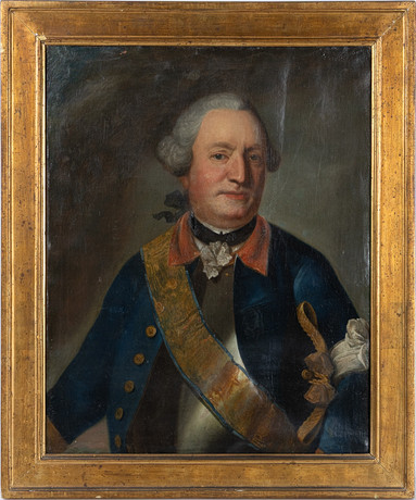 OKÄND KONSTNÄR. Porträtt av Carl Constantin De Carnall, olja på duk, 1700-tal. på auktion hos Stockholms Auktionsverk Helsingborg