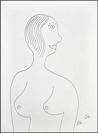 ROGER RISBERG (Sverige, Göteborg, 1956-2011). Modellstudie, monogramsignerad RR, tuschteckning. på auktion hos Crafoord Auktioner Stockholm