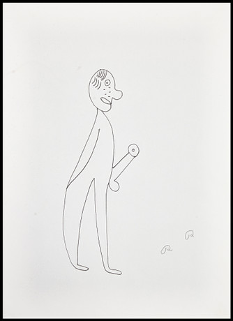 ROGER RISBERG (Sverige, Göteborg, 1956-2011). Figurakt, monogramsignerad RR i blyerts, tuschteckning. på auktion hos Crafoord Auktioner Stockholm