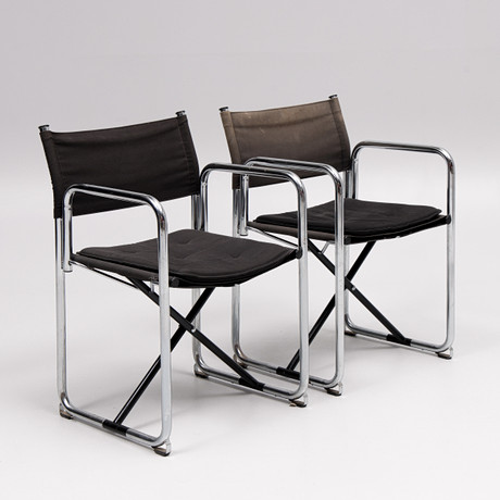 BÖRGE LINDAU&BO LINDEKRANTZ. Karmstolar, 2 st, "X75-2", Lammhults Mekaniska Verkstad, 1972. på auktion hos Auktionsbyrån Varberg