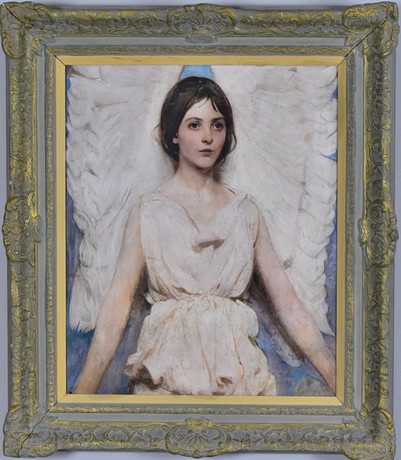 ABBOT ANDERSSON THAYER. EFTER. gicléetryck på duk, "Angel". på auktion hos Halmstads Auktionskammare