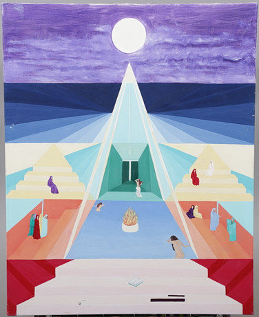 CHRISTIN OHLIN (1946-2025). "Ypsilon", olja på duk, signerad och daterad -92. på auktion hos Växjö Auktionskammare