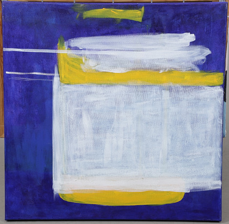 CHRISTIN OHLIN (1946-2025). Abstrakt komposition, olja på duk. på auktion hos Växjö Auktionskammare